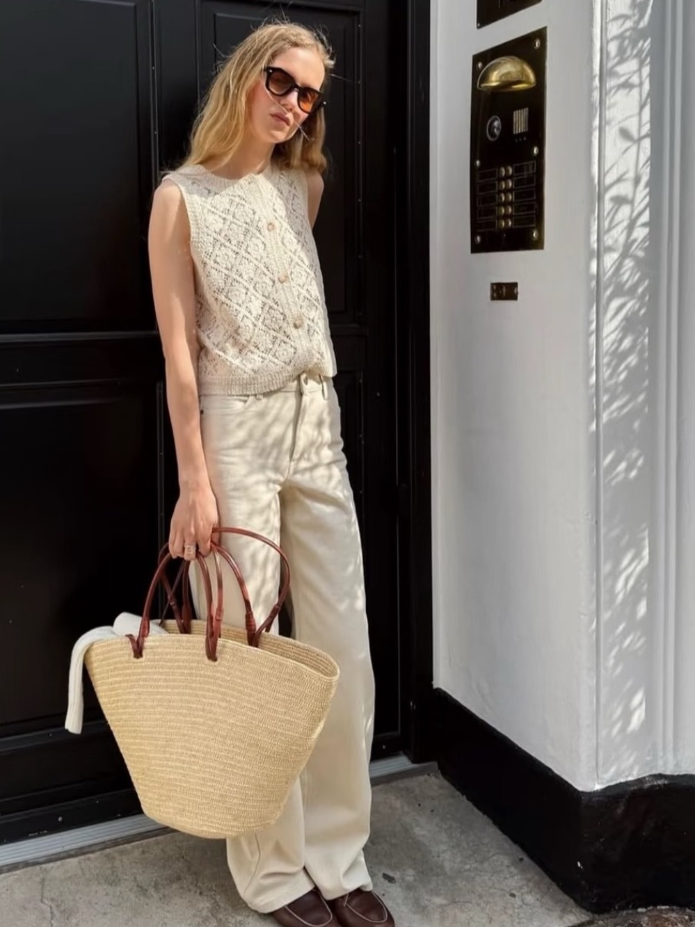 NWT Sezane Ron top crochet